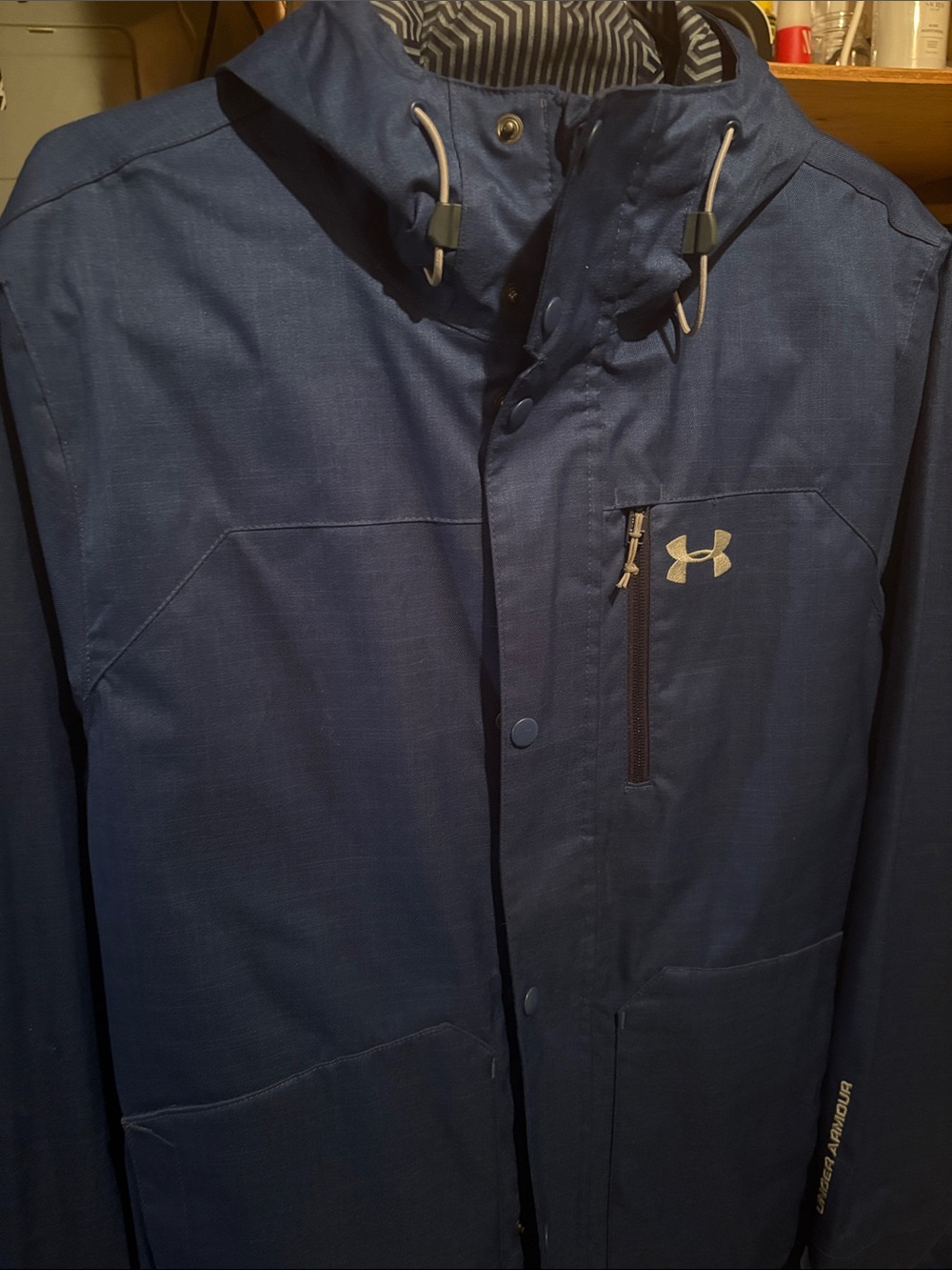Under Armour Navy Blue Men's Hooded Performance Jacket